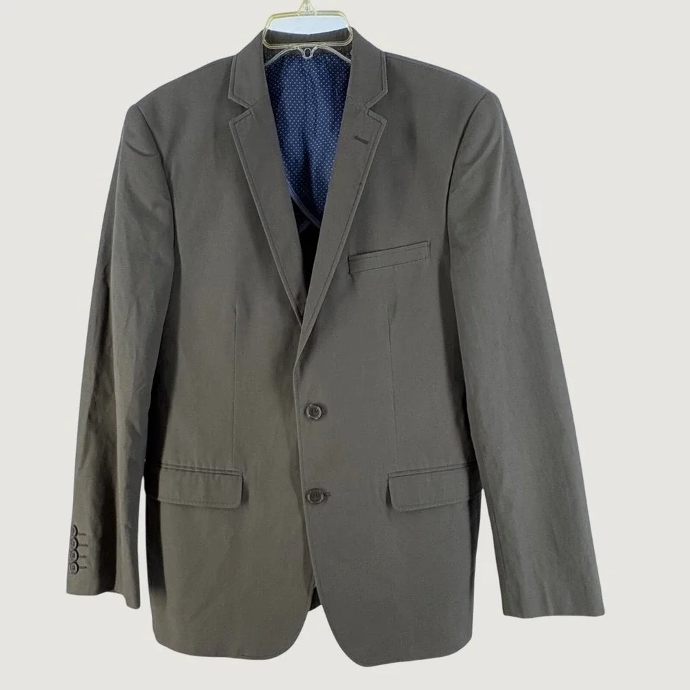 Combatant Gentlemen Blazer Mens 40R Olive Green Unstructured Cotton Jacket